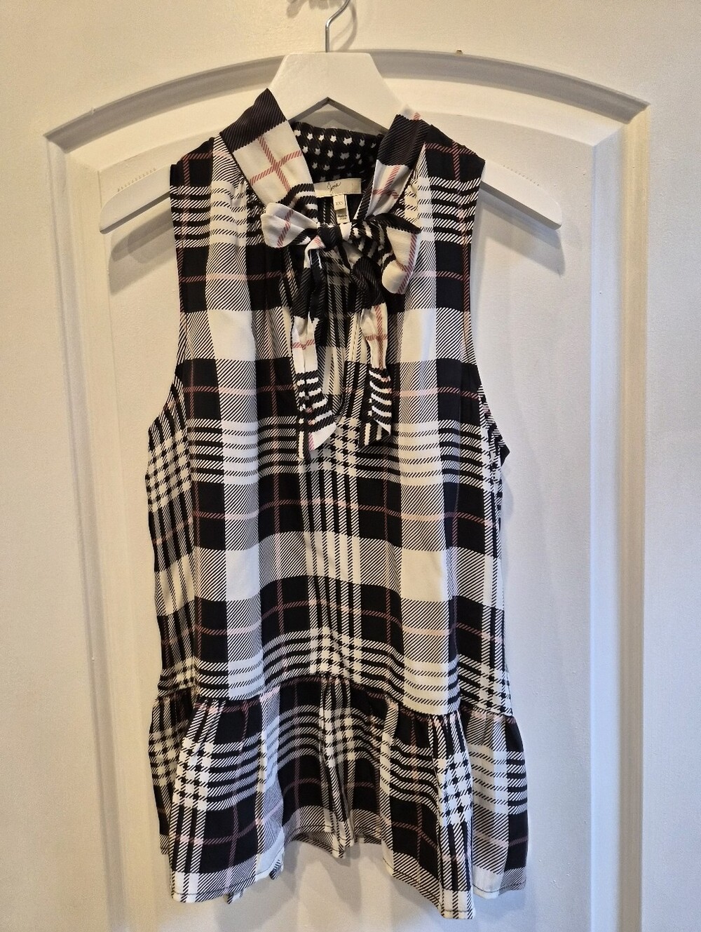 Joie 100% Silk Plaid Top